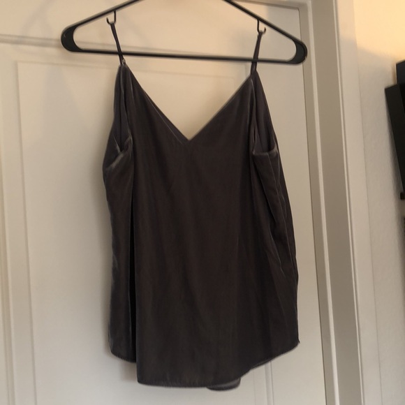 Express Grey Velour Top XS - Picture 3 of 3